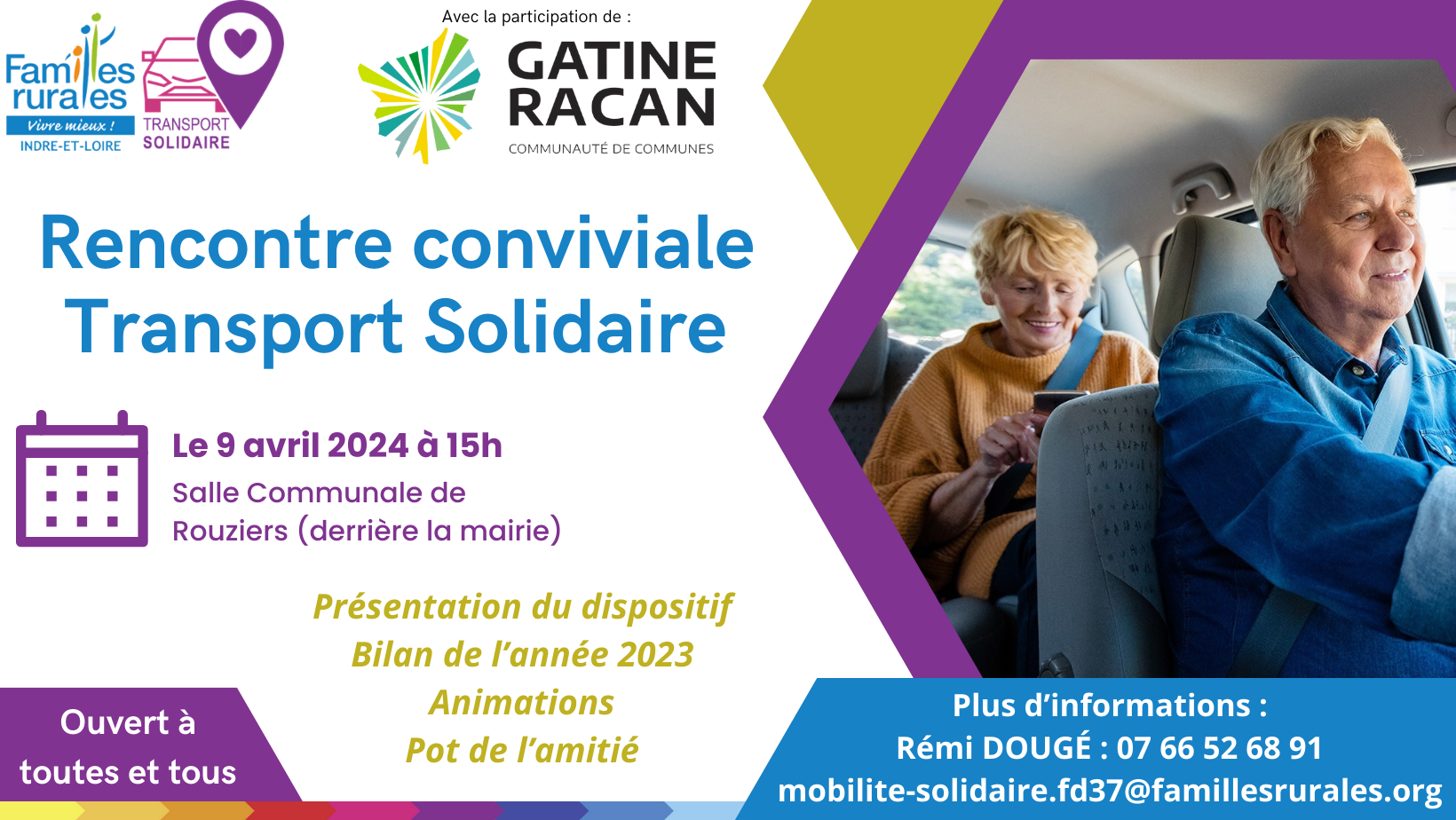 Chris Racan Rencontre conviviale autour du transport solidaire - Gâtine Racan