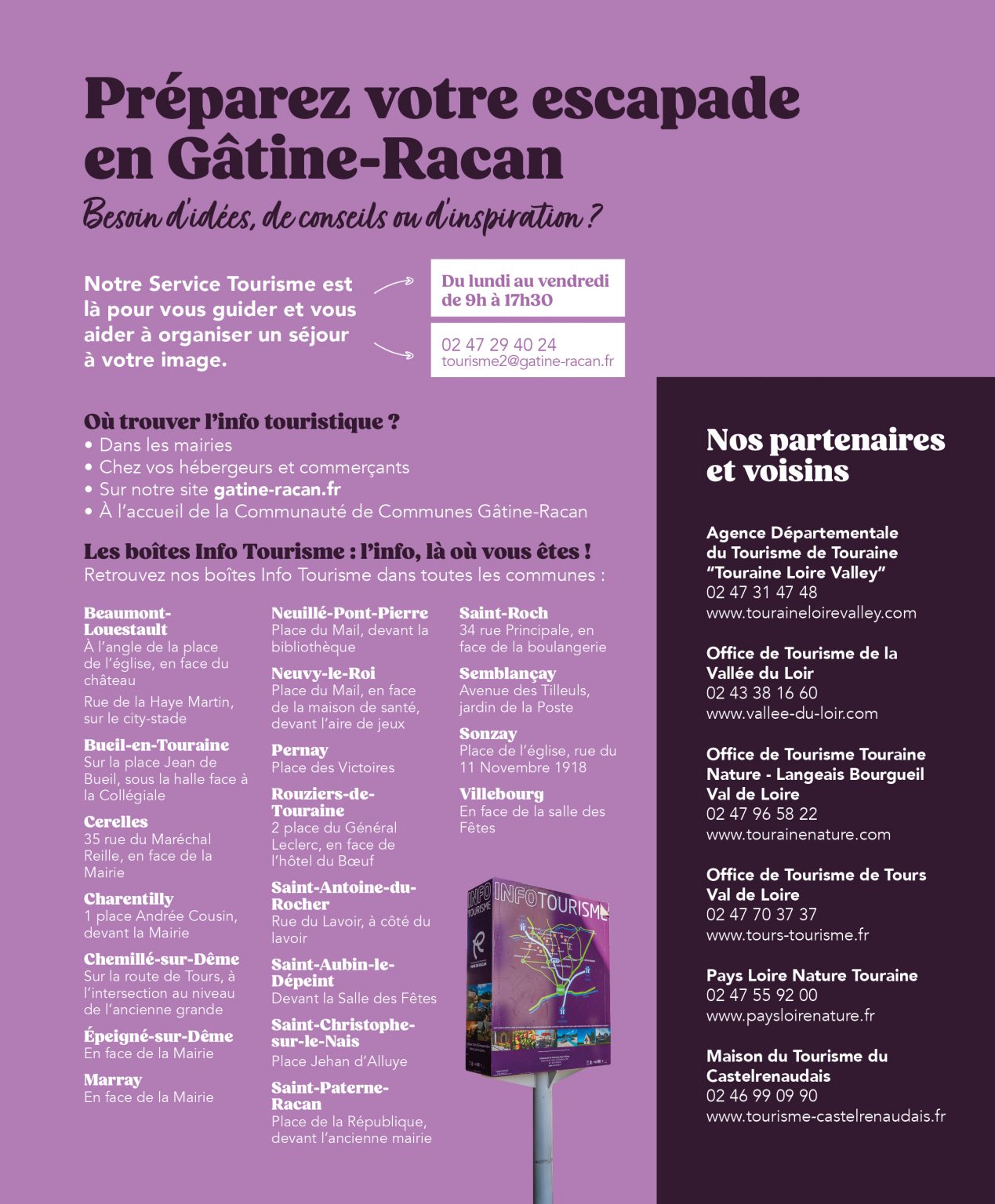 Chris Racan Les services - Gâtine Racan